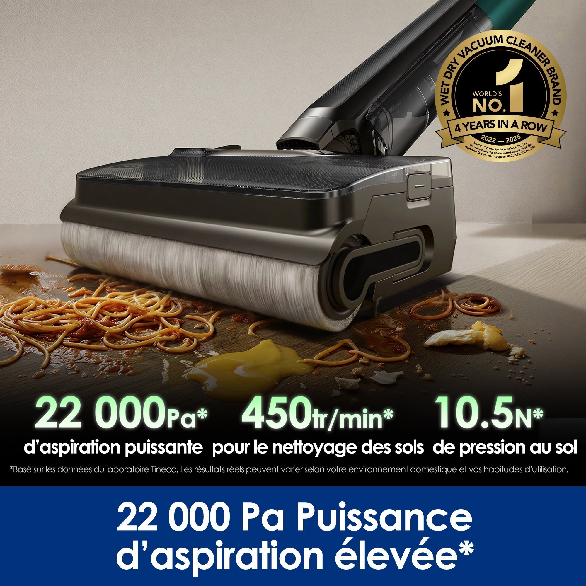Tineco Floor One i7 Fold  Aspirateur Sec et Humide Sans Fil