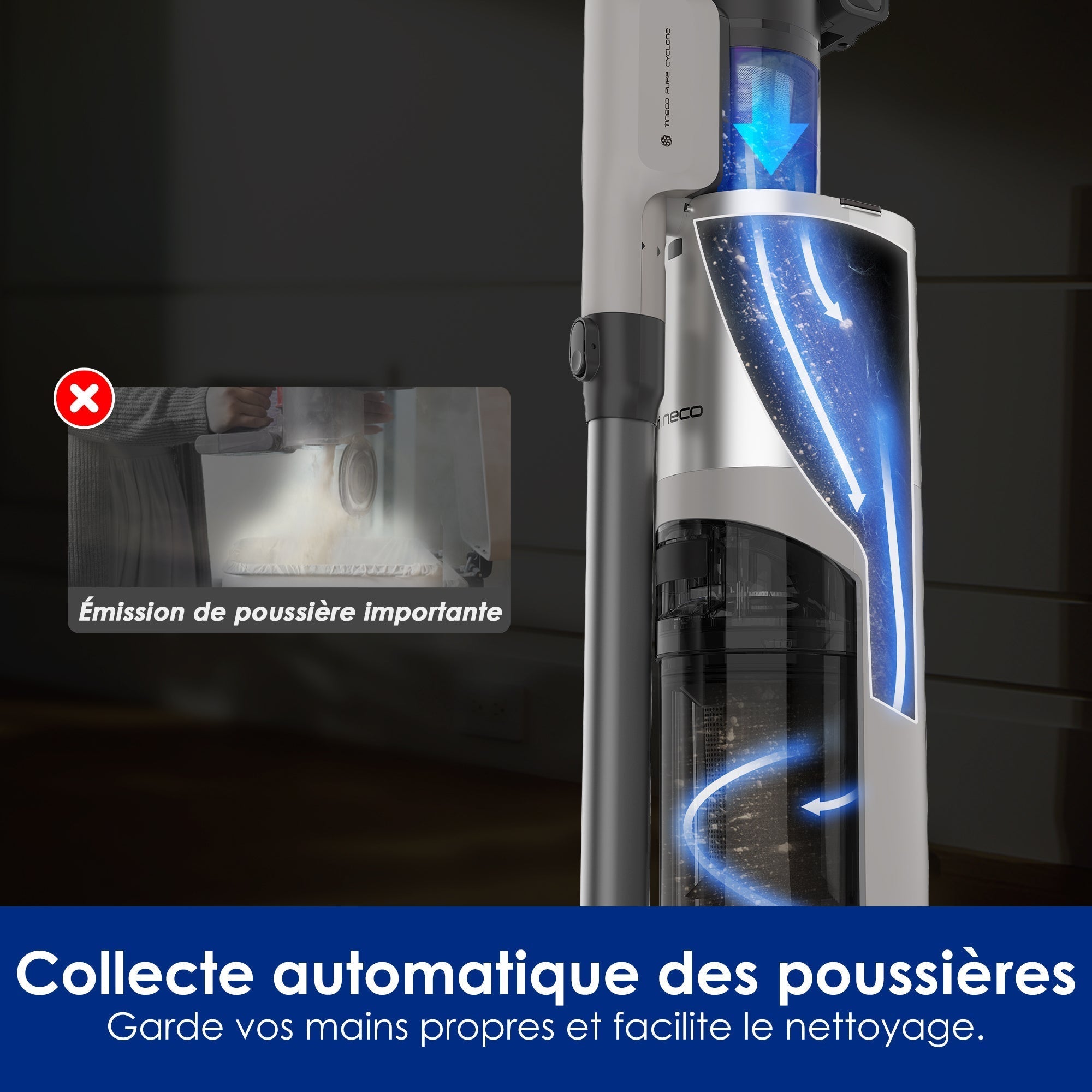 Tineco Pure One Station 5 Pro Aspirateur Balai sans Fil avec Base